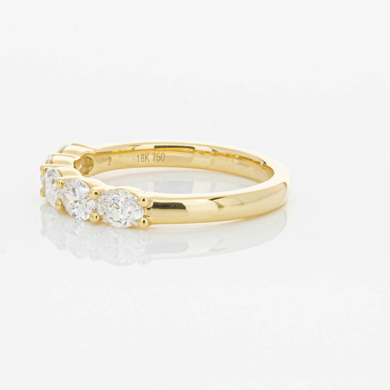 18ct Yellow Gold 1.03ct Oval Cut Diamond Panorama Ring-Ring-Walker & Hall