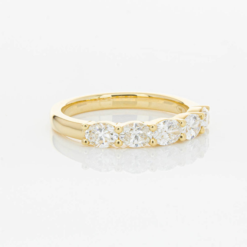 18ct Yellow Gold 1.03ct Oval Cut Diamond Panorama Ring-Ring-Walker & Hall