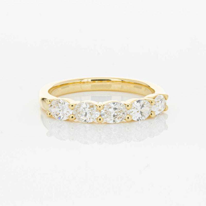 18ct Yellow Gold 1.03ct Oval Cut Diamond Panorama Ring-Ring-Walker & Hall