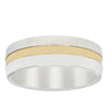 9ct White & Yellow Gold Polished 7mm Ring - Ring - Walker & Hall