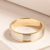 9ct Yellow & White Gold 6mm Ring - Walker & Hall