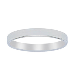 18ct White Gold 2.5mm Square Profile Band - Ring - Walker & Hall