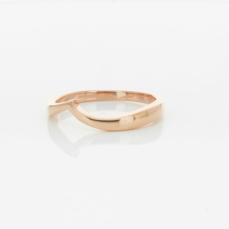 18ct Rose Gold Fitted Solstice Band-Ring-Walker & Hall