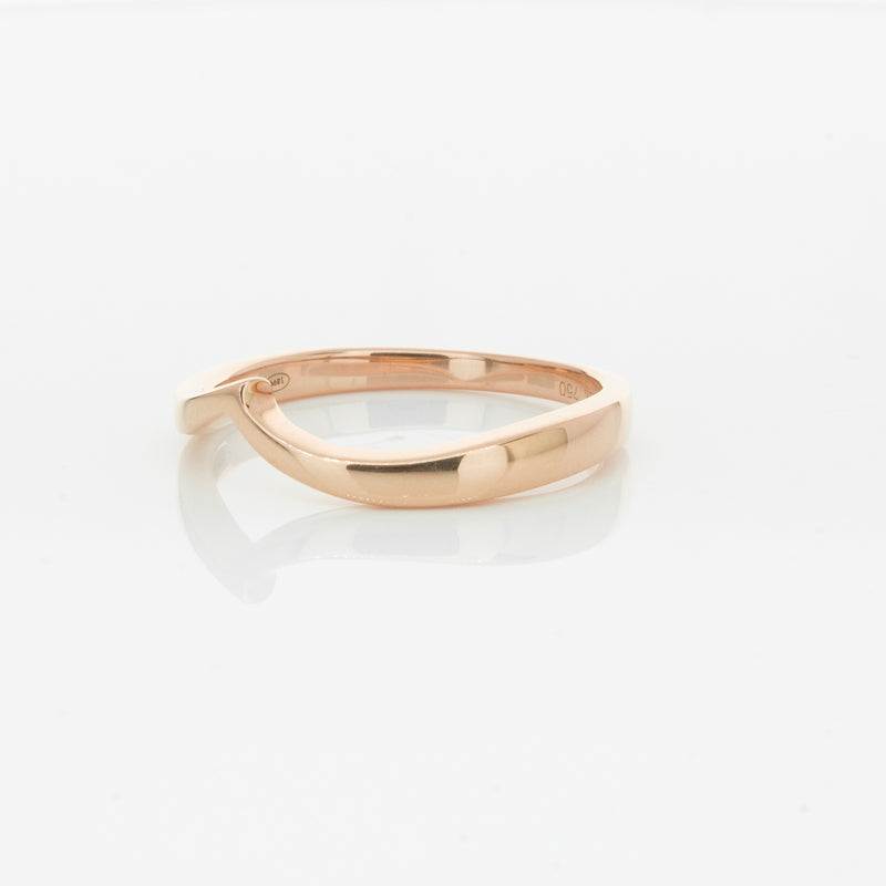 18ct Rose Gold Fitted Solstice Band-Ring-Walker & Hall