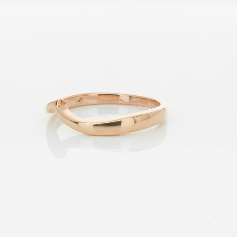 18ct Rose Gold Fitted Solstice Band-Ring-Walker & Hall