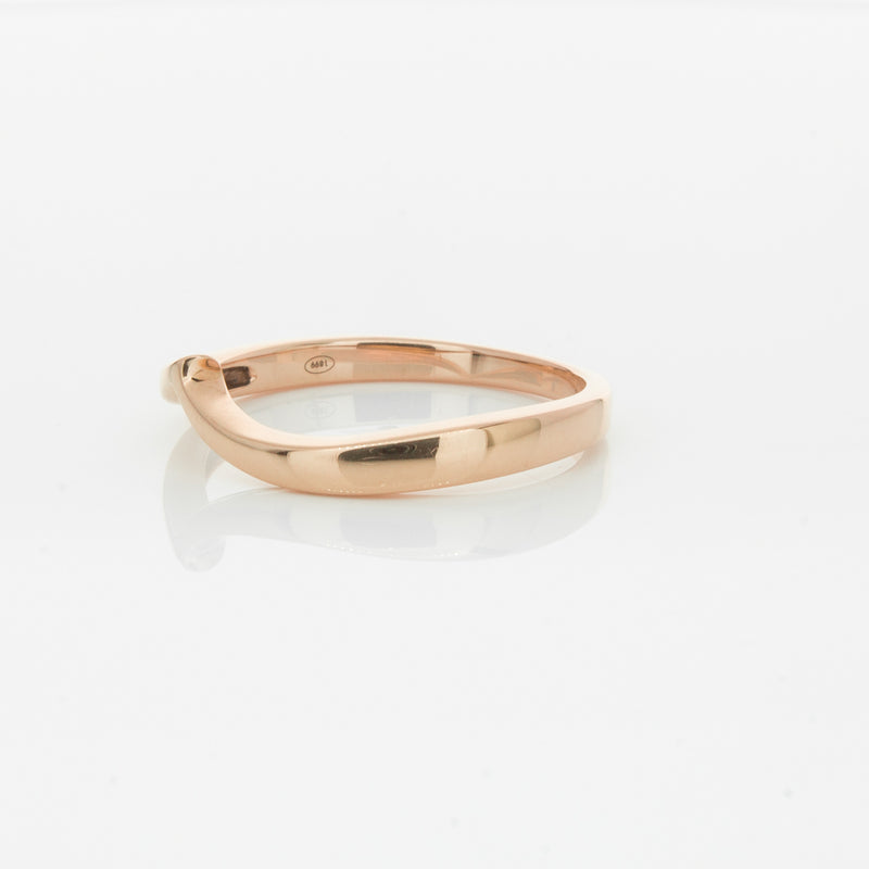 18ct Rose Gold Fitted Solstice Band-Ring-Walker & Hall