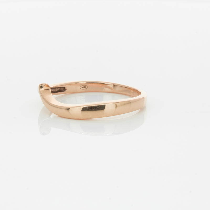 18ct Rose Gold Fitted Solstice Band-Ring-Walker & Hall
