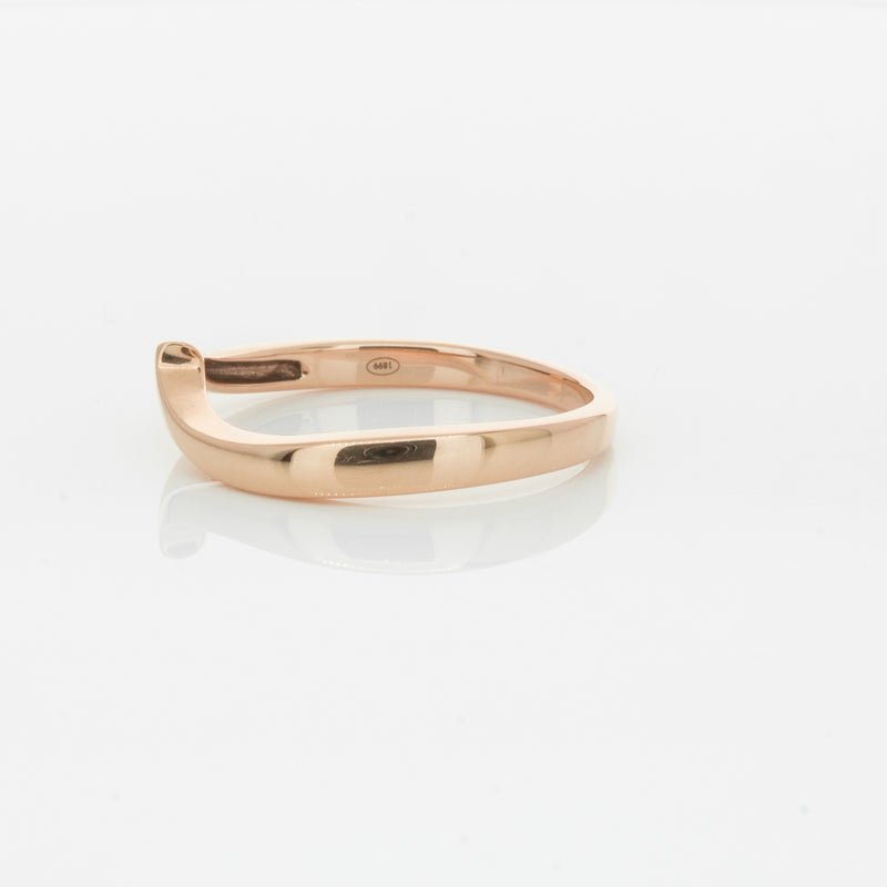 18ct Rose Gold Fitted Solstice Band-Ring-Walker & Hall