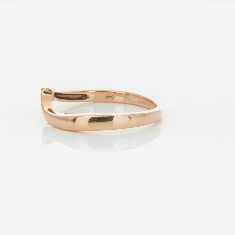 18ct Rose Gold Fitted Solstice Band-Ring-Walker & Hall
