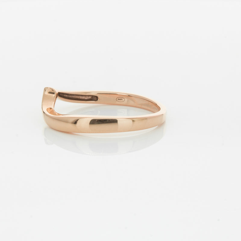 18ct Rose Gold Fitted Solstice Band-Ring-Walker & Hall