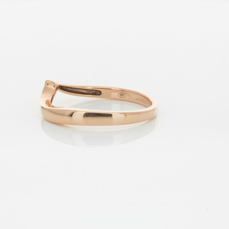 18ct Rose Gold Fitted Solstice Band-Ring-Walker & Hall