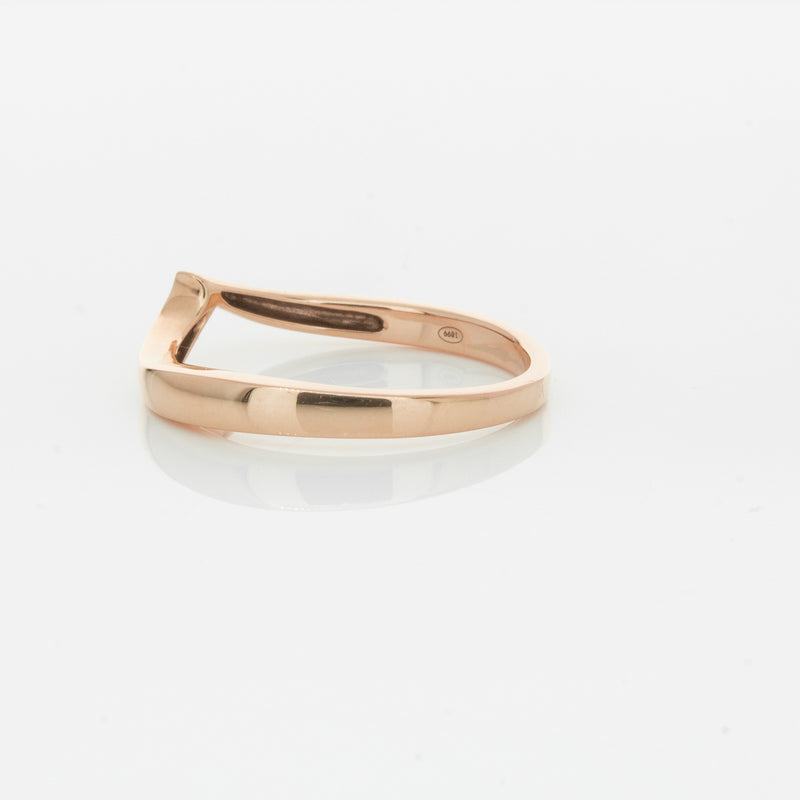 18ct Rose Gold Fitted Solstice Band-Ring-Walker & Hall