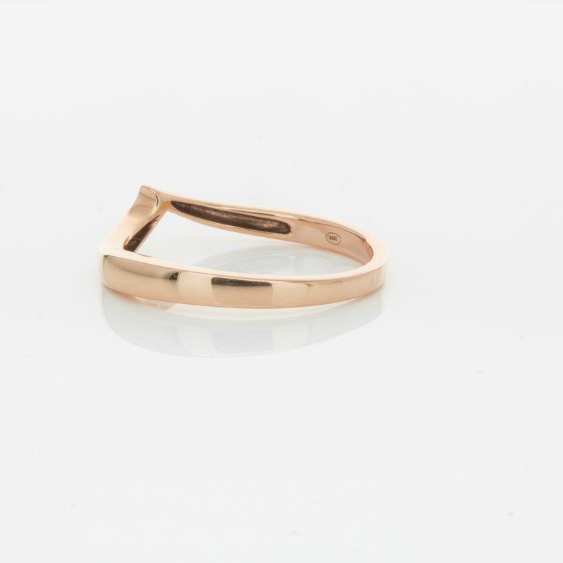 18ct Rose Gold Fitted Solstice Band-Ring-Walker & Hall