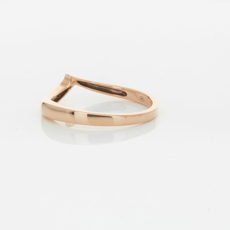 18ct Rose Gold Fitted Solstice Band-Ring-Walker & Hall