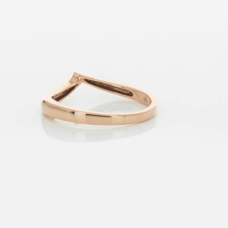 18ct Rose Gold Fitted Solstice Band-Ring-Walker & Hall