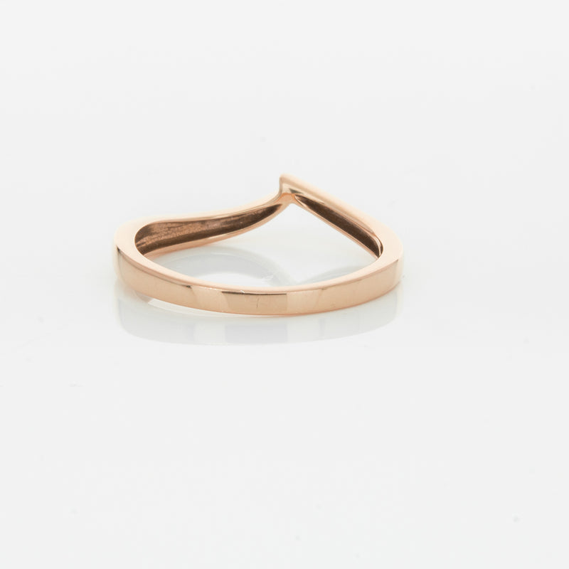 18ct Rose Gold Fitted Solstice Band-Ring-Walker & Hall