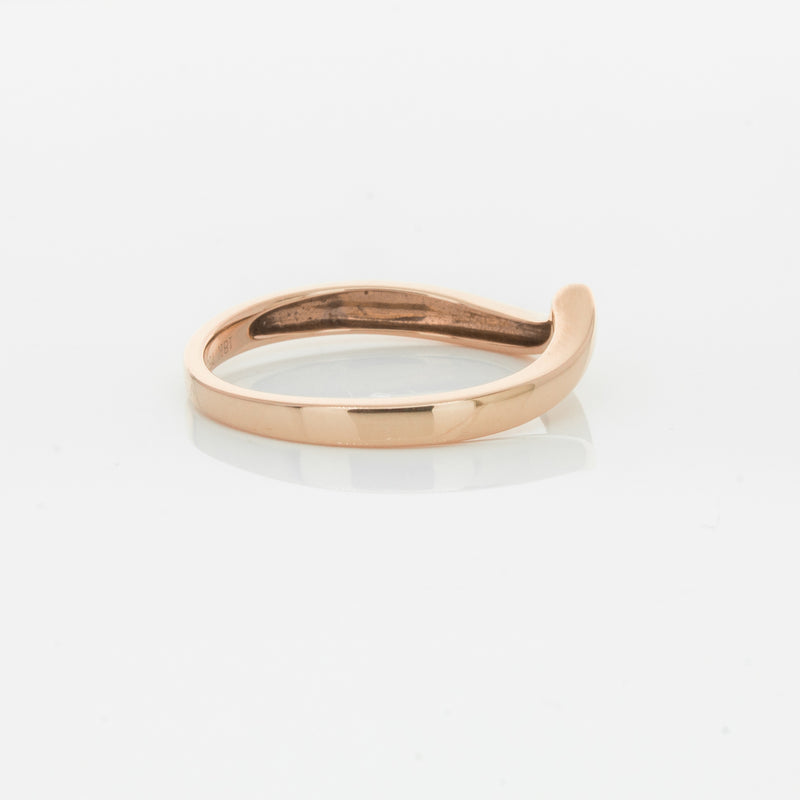 18ct Rose Gold Fitted Solstice Band-Ring-Walker & Hall