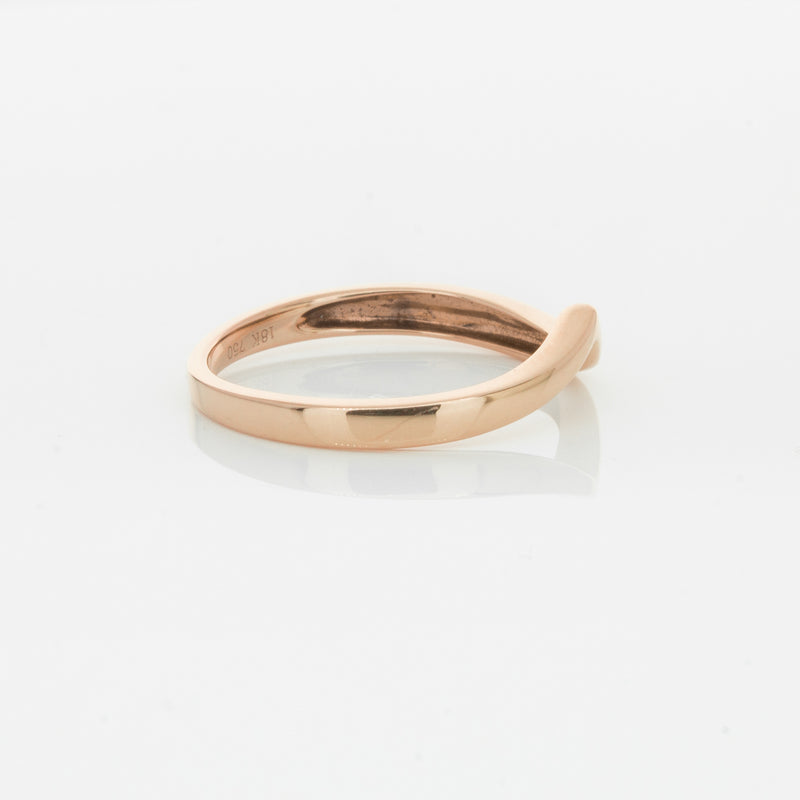 18ct Rose Gold Fitted Solstice Band-Ring-Walker & Hall