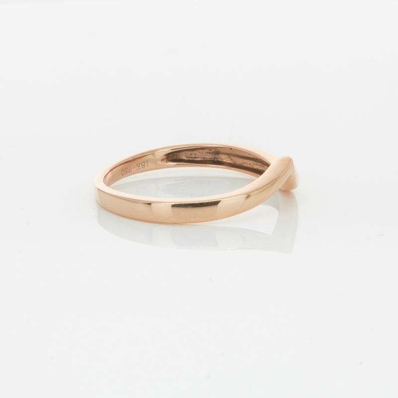 18ct Rose Gold Fitted Solstice Band-Ring-Walker & Hall