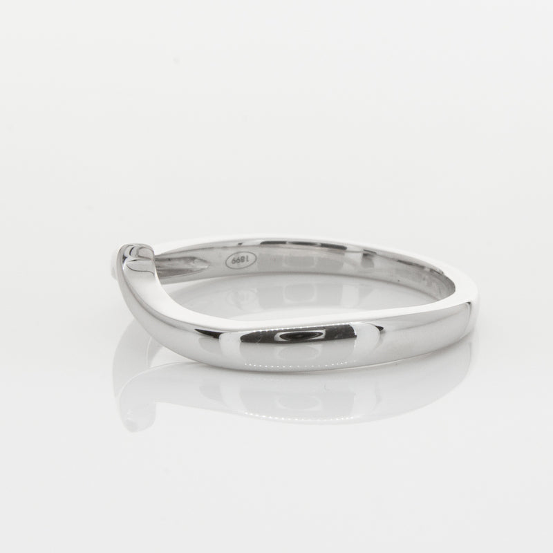 18ct White Gold Fitted Solstice Band-Ring-Walker & Hall