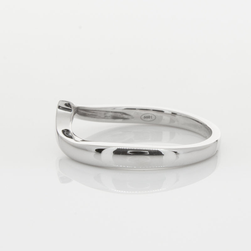 18ct White Gold Fitted Solstice Band-Ring-Walker & Hall