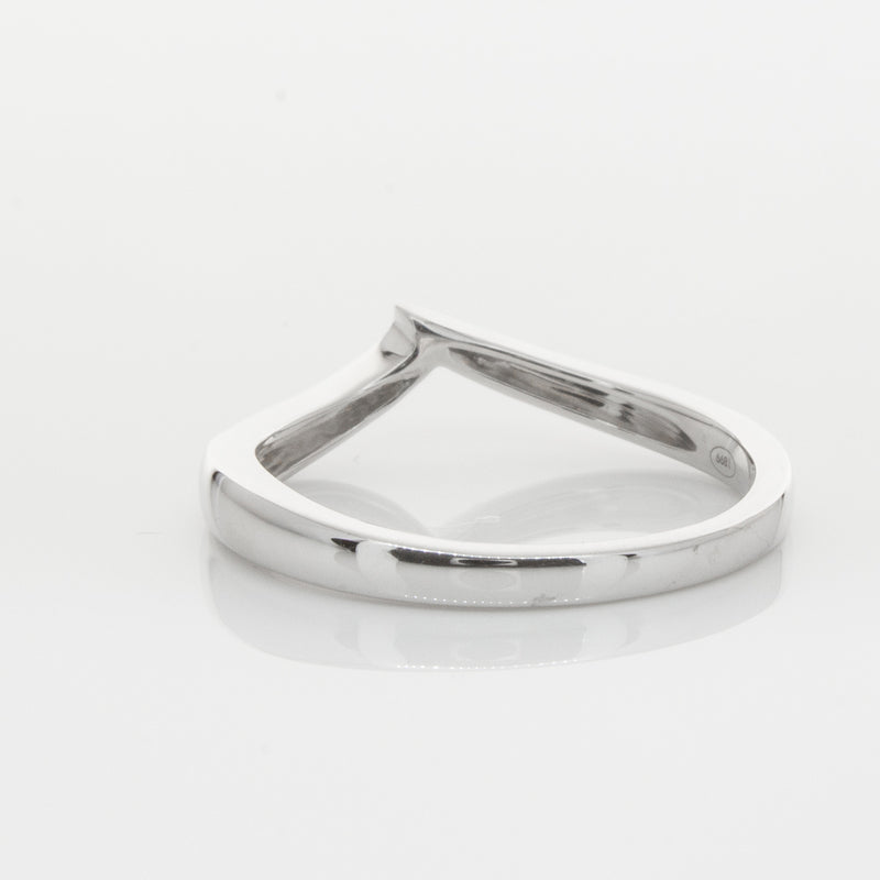 18ct White Gold Fitted Solstice Band-Ring-Walker & Hall