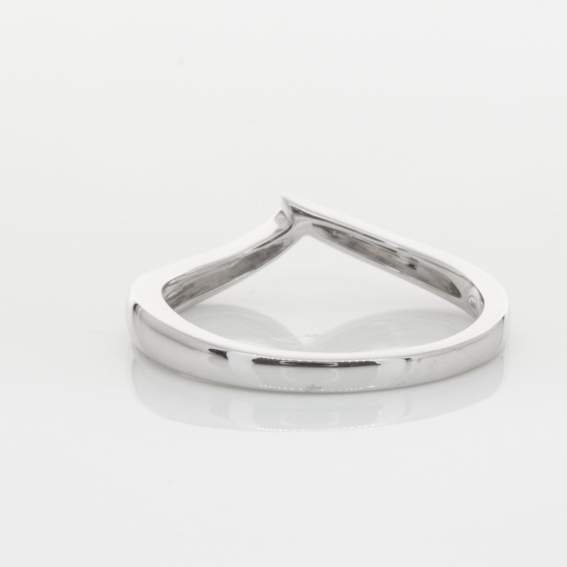 18ct White Gold Fitted Solstice Band-Ring-Walker & Hall