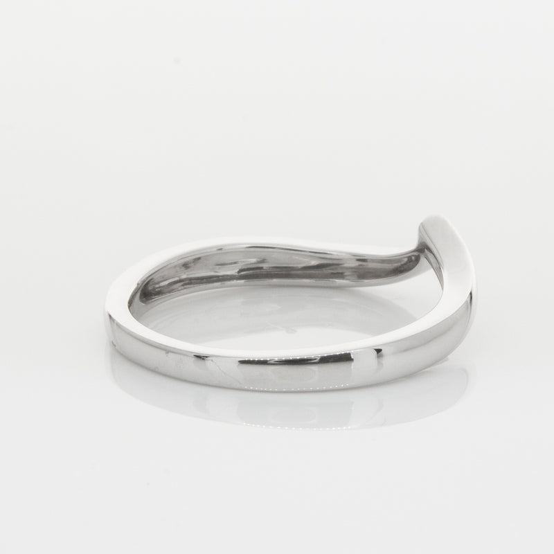 18ct White Gold Fitted Solstice Band-Ring-Walker & Hall