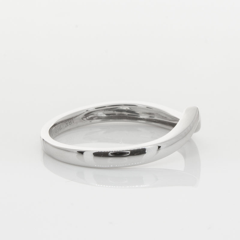 18ct White Gold Fitted Solstice Band-Ring-Walker & Hall