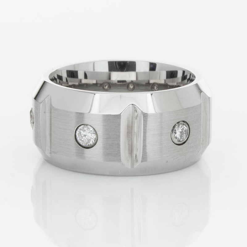 Cobalt Chrome .20ct Diamond Ring-Ring-Walker & Hall