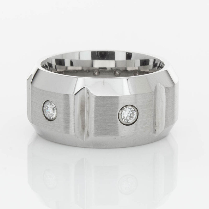 Cobalt Chrome .20ct Diamond Ring-Ring-Walker & Hall