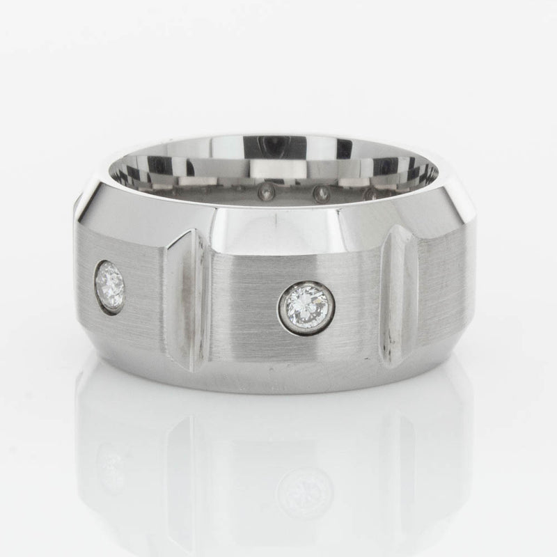 Cobalt Chrome .20ct Diamond Ring-Ring-Walker & Hall