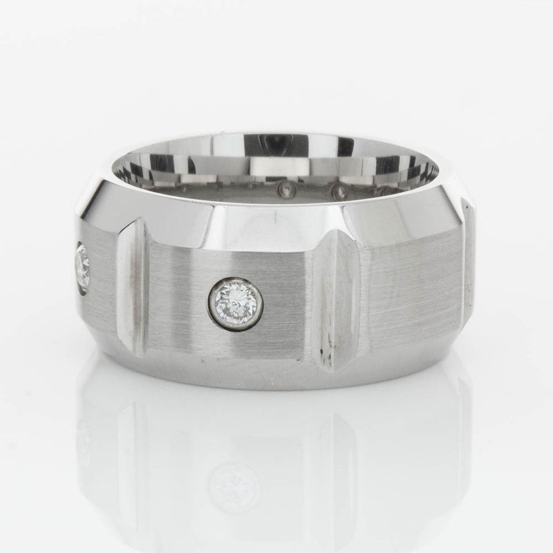 Cobalt Chrome .20ct Diamond Ring-Ring-Walker & Hall