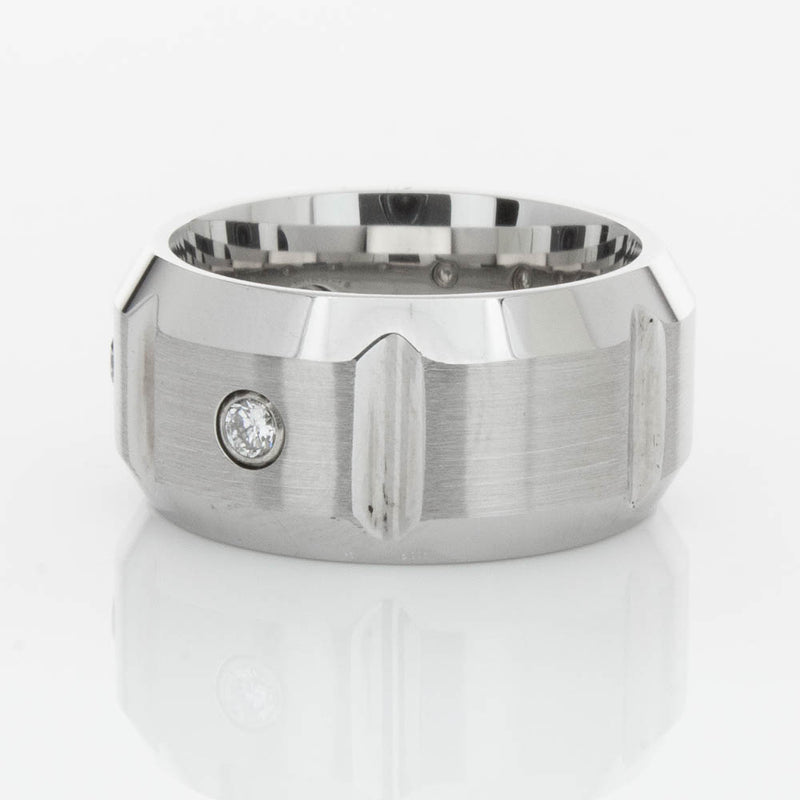 Cobalt Chrome .20ct Diamond Ring-Ring-Walker & Hall