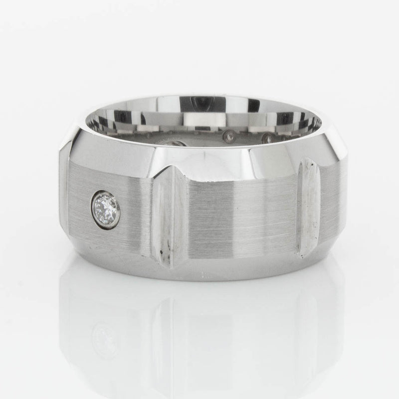 Cobalt Chrome .20ct Diamond Ring-Ring-Walker & Hall