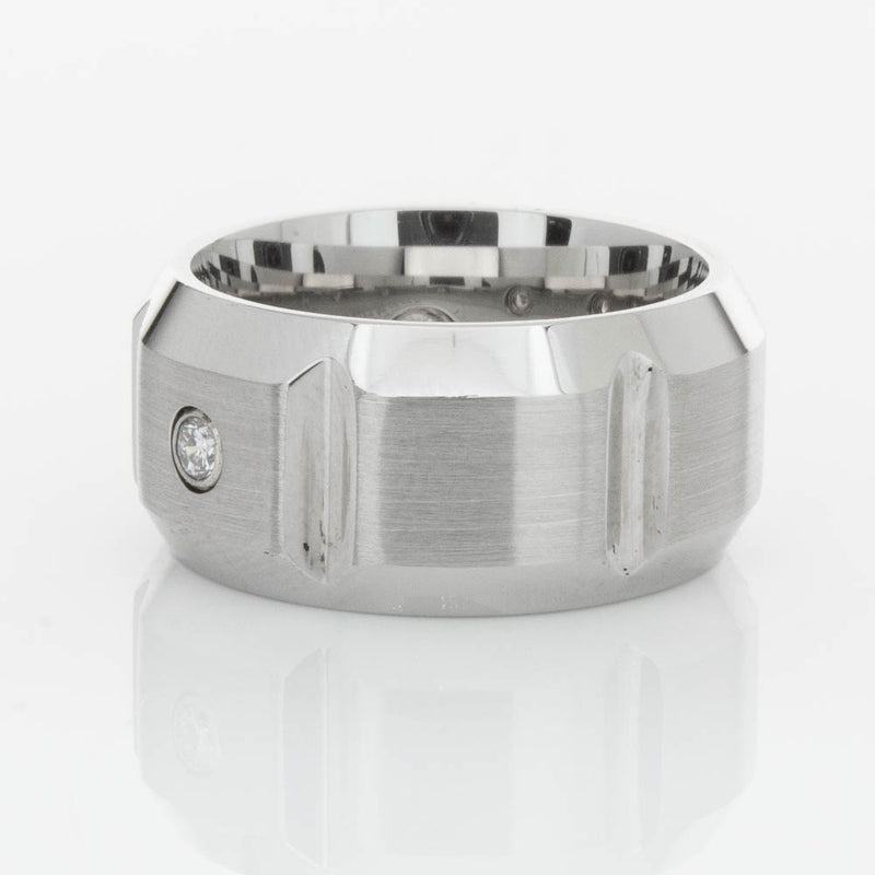 Cobalt Chrome .20ct Diamond Ring-Ring-Walker & Hall