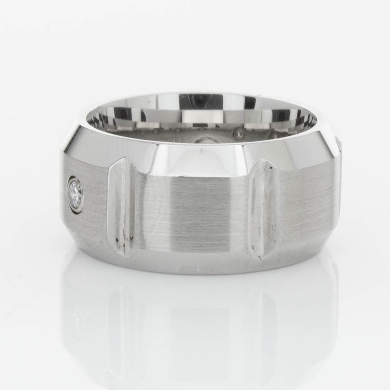 Cobalt Chrome .20ct Diamond Ring-Ring-Walker & Hall