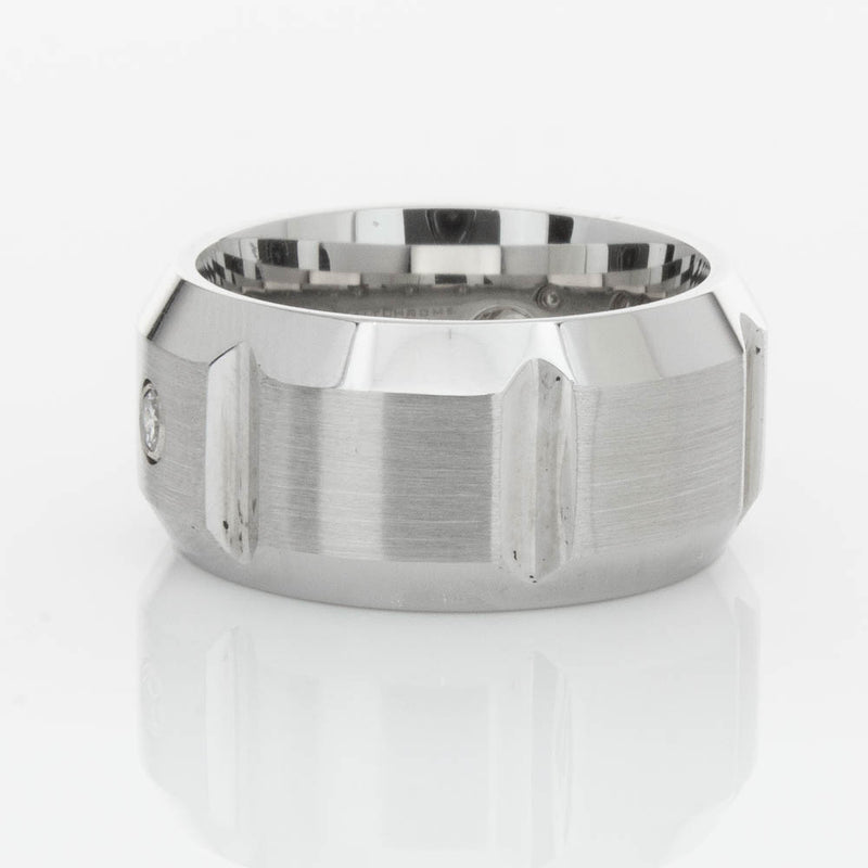 Cobalt Chrome .20ct Diamond Ring-Ring-Walker & Hall