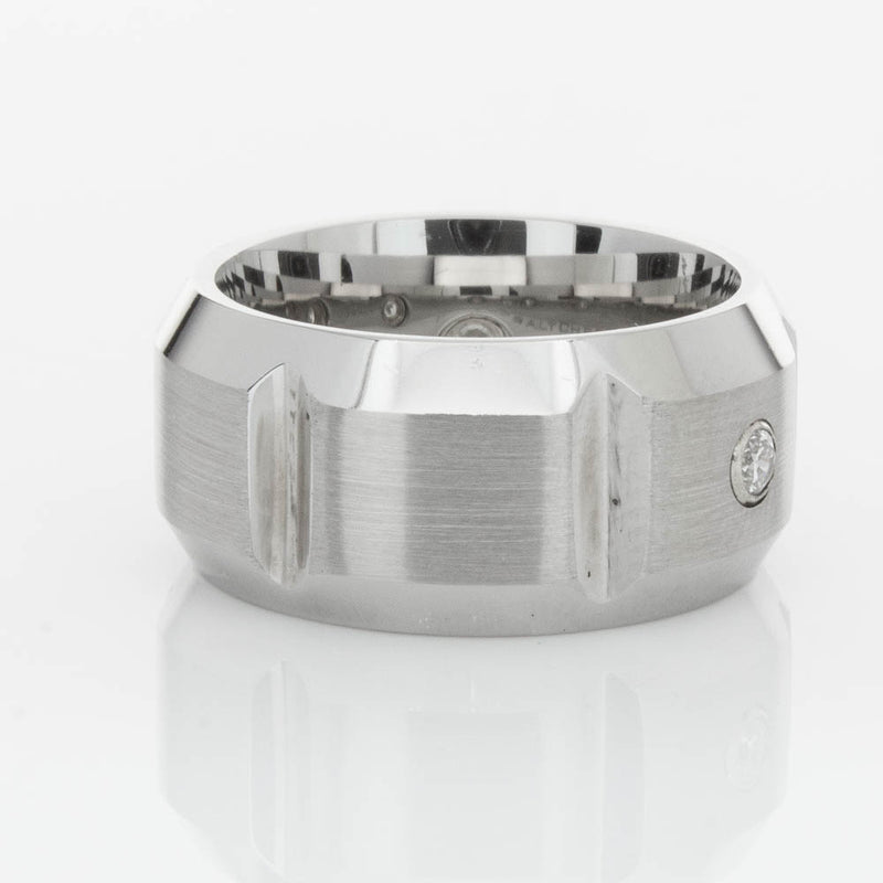 Cobalt Chrome .20ct Diamond Ring-Ring-Walker & Hall