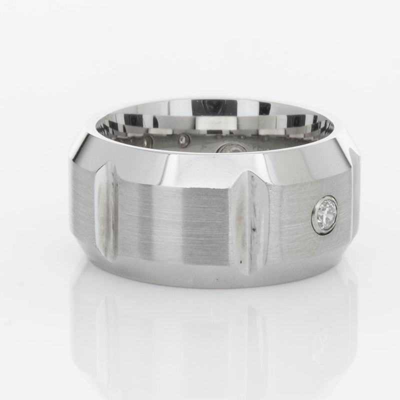 Cobalt Chrome .20ct Diamond Ring-Ring-Walker & Hall