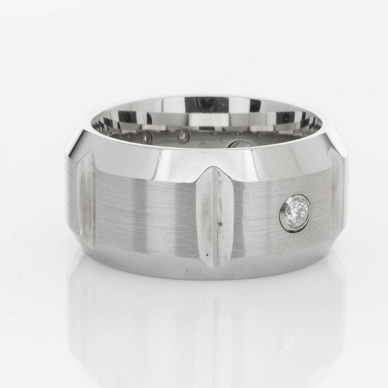 Cobalt Chrome .20ct Diamond Ring-Ring-Walker & Hall