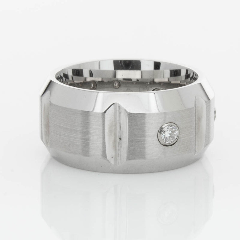 Cobalt Chrome .20ct Diamond Ring-Ring-Walker & Hall