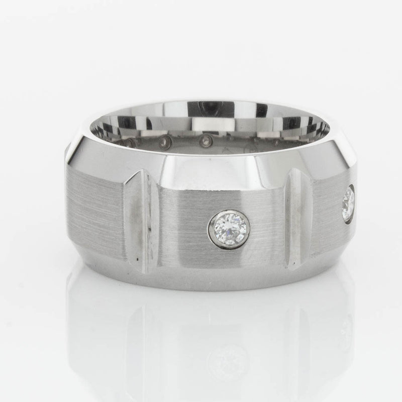 Cobalt Chrome .20ct Diamond Ring-Ring-Walker & Hall