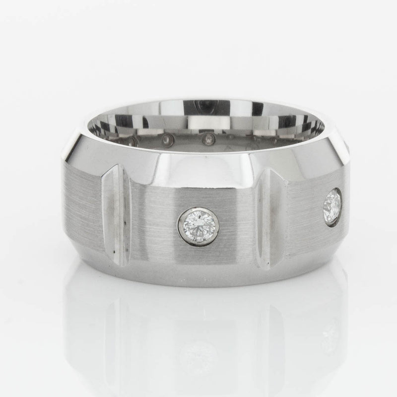 Cobalt Chrome .20ct Diamond Ring-Ring-Walker & Hall