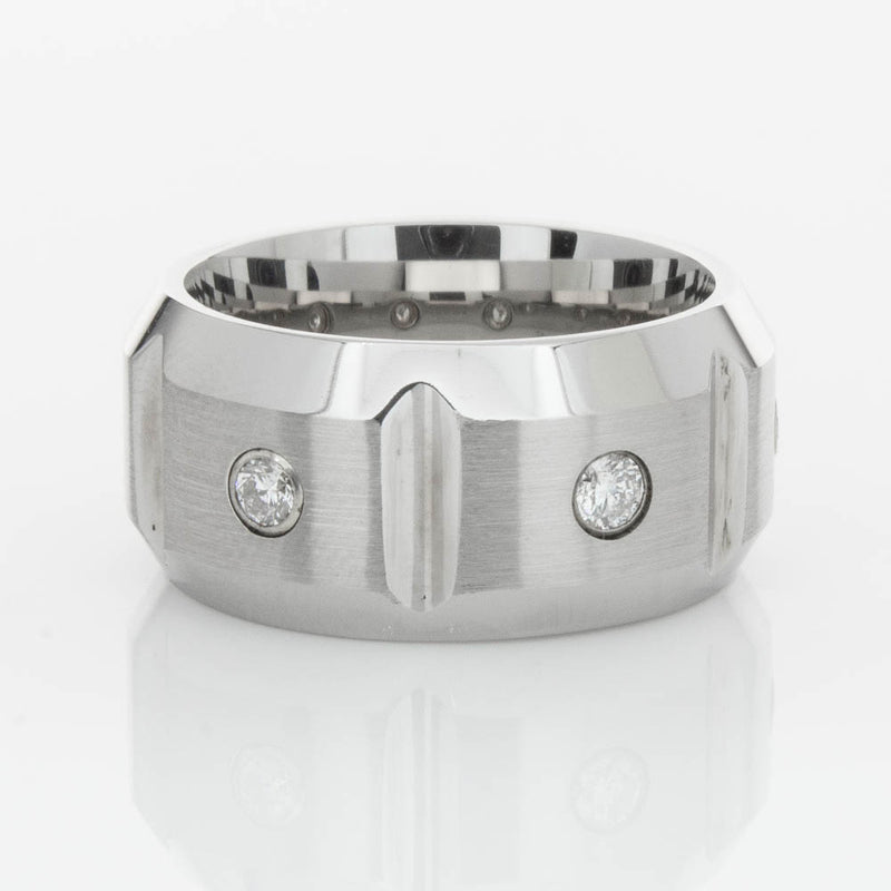 Cobalt Chrome .20ct Diamond Ring-Ring-Walker & Hall