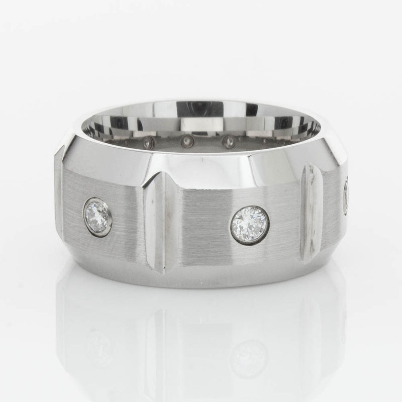 Cobalt Chrome .20ct Diamond Ring-Ring-Walker & Hall