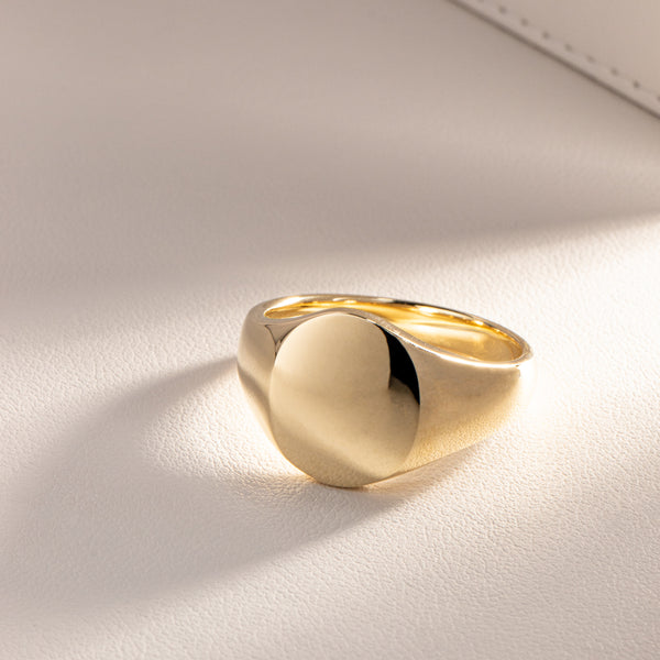 9ct Yellow Gold Signet Ring - Walker & Hall