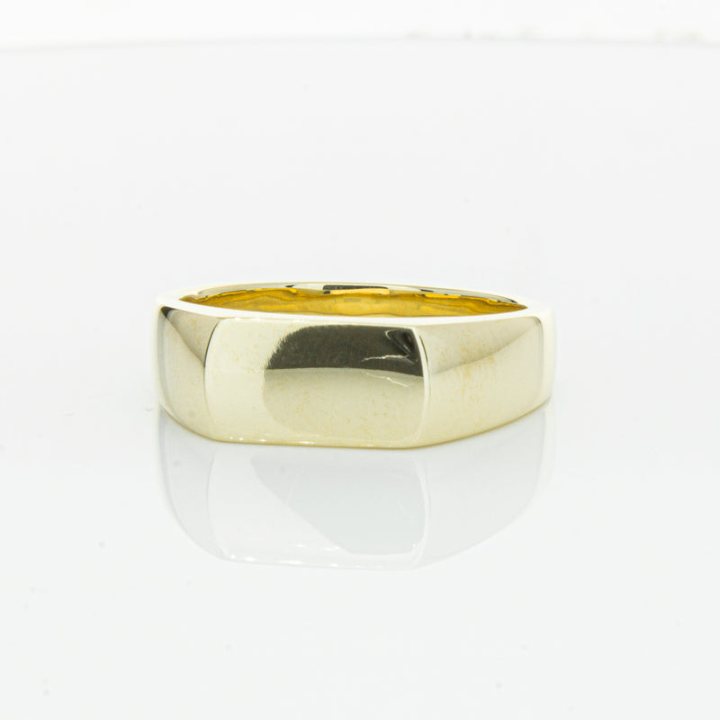 9ct Yellow Gold Rectangular Signet Ring-Ring-Walker & Hall
