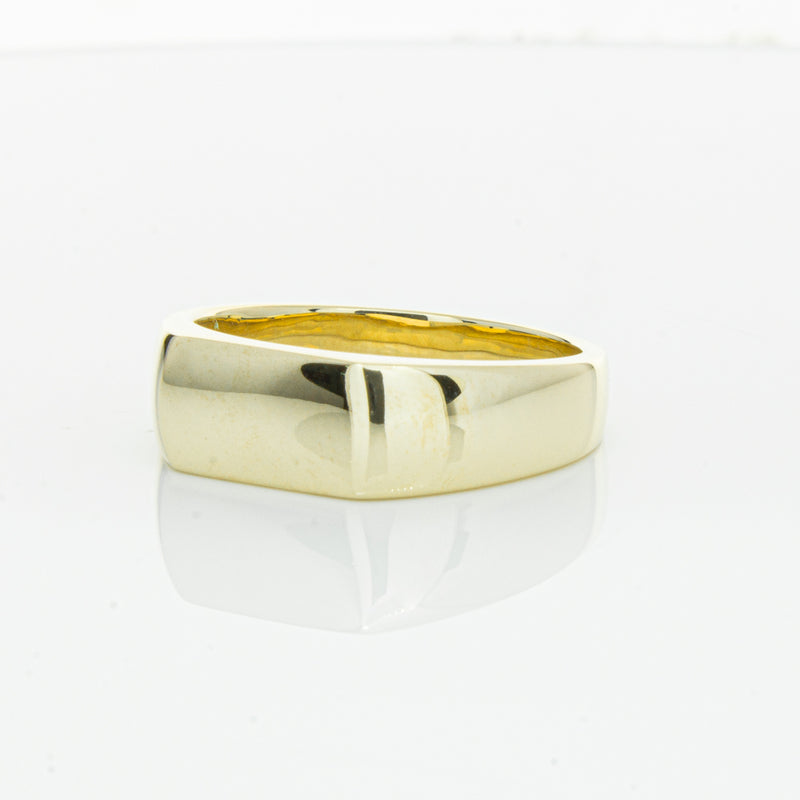 9ct Yellow Gold Rectangular Signet Ring-Ring-Walker & Hall