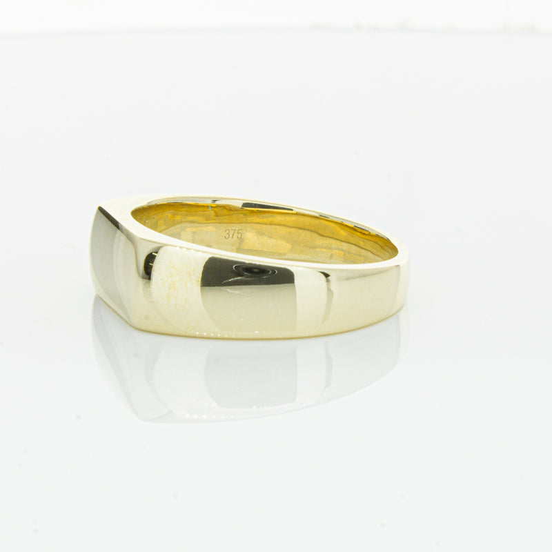 9ct Yellow Gold Rectangular Signet Ring-Ring-Walker & Hall